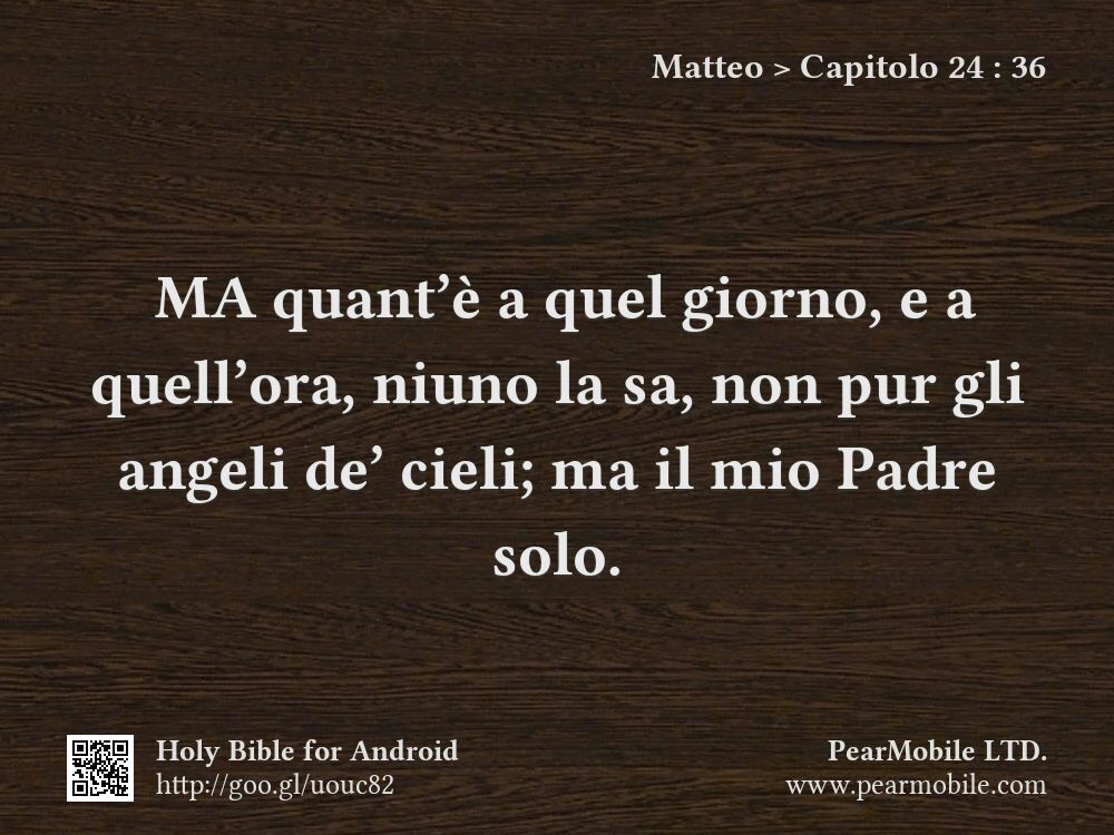 Matteo, Capitolo 24:36